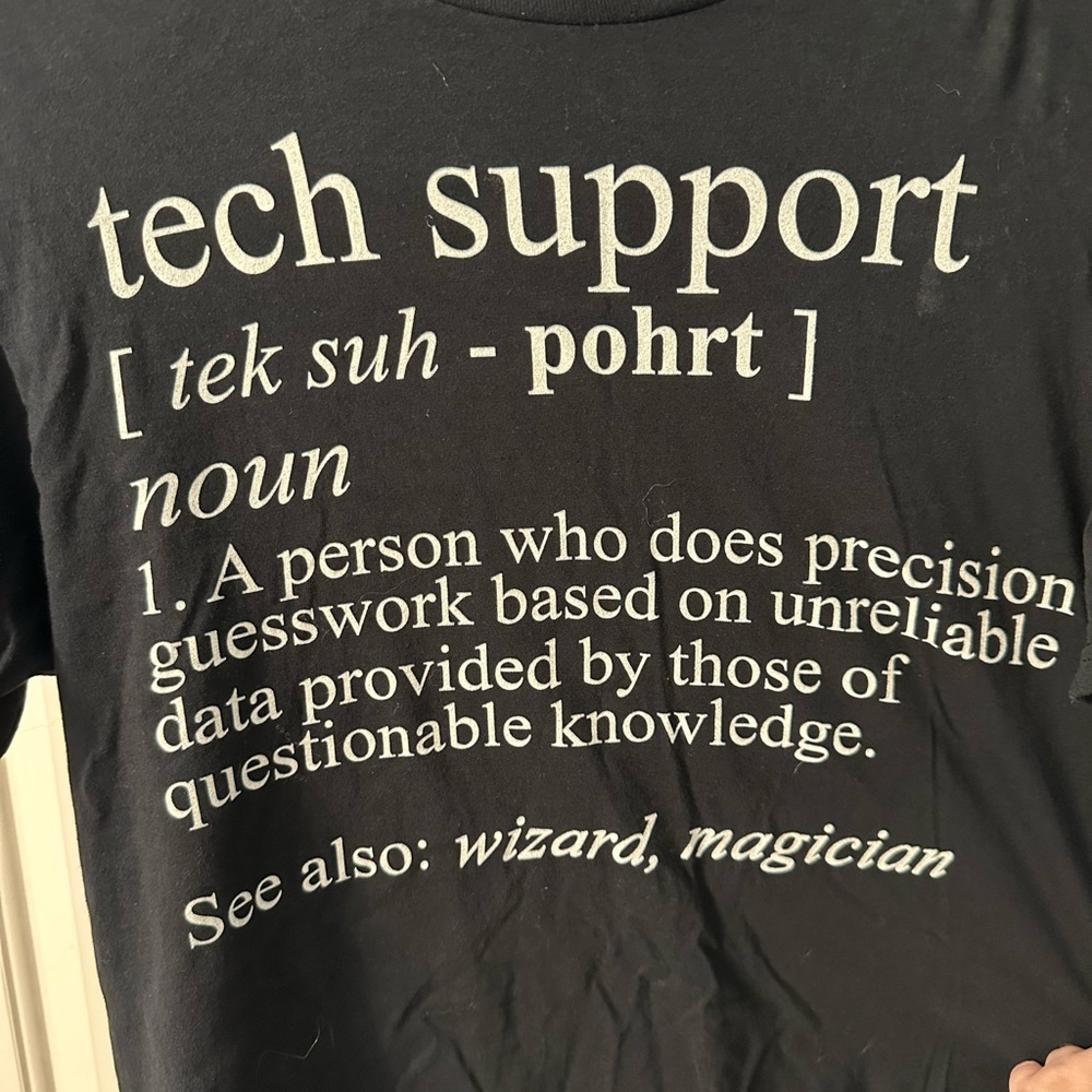 Tech Support Definition T-Shirt Medium - Picture 2 of 5